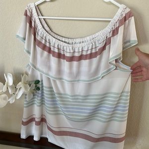 Women’s off the shoulder ruffle dress top